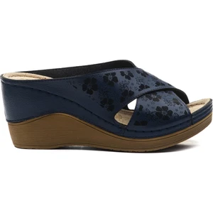 Carlaverde Yüksek Taban Ortopedik Kadın Terlik Topuk Yüksekliği 7 cm 170610