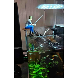 Balıkçı Adam Akvaryum Dekoru