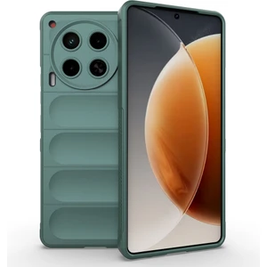 Tecno Spark 30 4g Kılıf Esnek Tpu Oyuklu Arka Yüzey Tasarımlı Tkgn Etnik Silikon Kapak - Koyu Yeşil