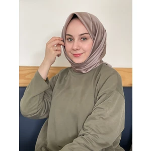 Açık Vizon Siyane Scarf Kristal Eşarp