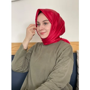 Kırmızı Siyane Scarf Kristal Eşarp