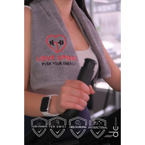 Nakışlı Spor Havlusu, Ter Emici Spor Havlusu, Fitness Havlusu, Antrenman Havlusu
