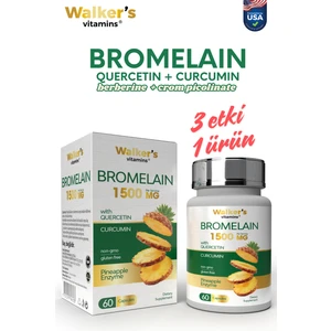 Walkers Bromelain Yeşil Çay, Krom, Curcumin, Berberine, Resveratrol.