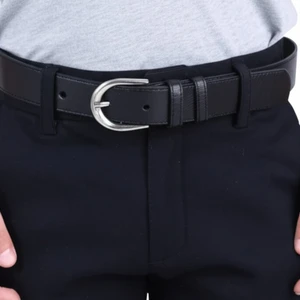 Çocuk Deri Kot ve Kumaş Pantolon Kemeri Siyah Renk