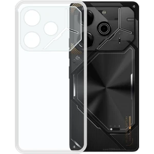 Caseworld Tecno Pova 6 ile Uyumlu Kapak Kamera Korumalı Süper Silikon Şeffaf Kılıf