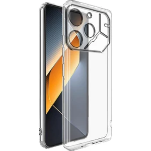 Caseworld Tecno Pova 6 Pro ile Uyumlu Kapak Kamera Korumalı Süper Silikon Şeffaf Kılıf