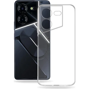 Caseworld Tecno Pova 5 ile Uyumlu Kapak Kamera Korumalı Süper Silikon Şeffaf Kılıf