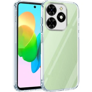 Caseworld Tecno Spark 20C ile Uyumlu Kapak Kamera Korumalı Süper Silikon Şeffaf Kılıf