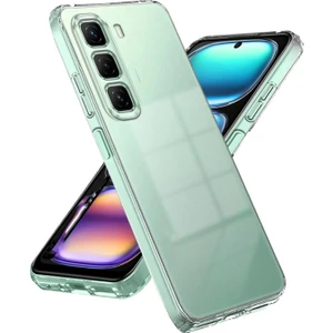 Caseart Infinix Hot 50 ile Uyumlu Kapak Kamera Korumalı Süper Silikon Şeffaf Kılıf