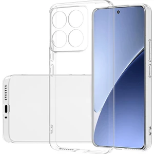 Caseart Xiaomi Mi 14 ile Uyumlu Kapak Kamera Korumalı Süper Silikon Şeffaf Kılıf