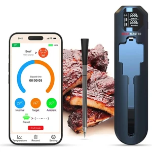 Kablosuz Akıllı Gıda Termometresi | Isıya Dayanıklı Prob – Mangal, Fırın, Airfryer (0-300°C)– Ios & Android