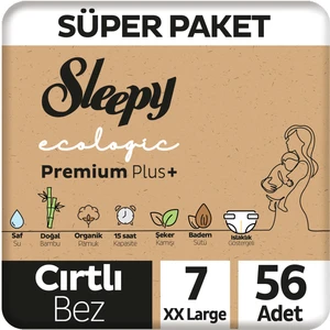 Ecologic Premium Plus Süper Paket Bebek Bezi 7 Numara xxl 56 Adet