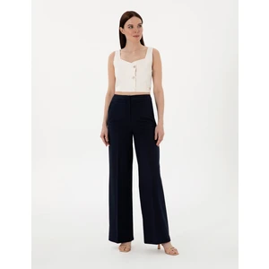 Pierre Cardin Kadın Lacivert Palazzo Kumaş Pantolon 50302508-VR033