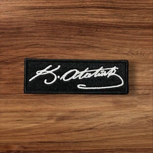 Ex Patch Mustafa Kemal Atatürk Imza Patch Arma Nakış - 10x3 Cm