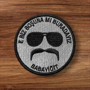 Gri Renk Babayiğit Patch Arma - 8 cm