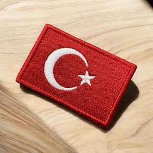 Türk Bayrağı Peç Arma Küçük Boy - 6x4 cm