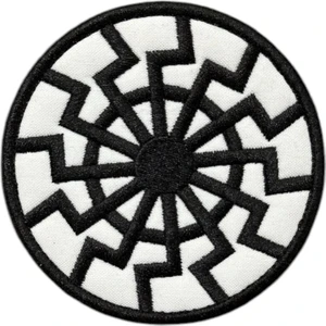 Kara Güneş Black Sun Nakış Patch Peç - 8 cm