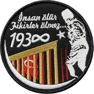 Ex Patch Atatürk 10 Kasım Patch Nakış Peç Arma - 9 Cm