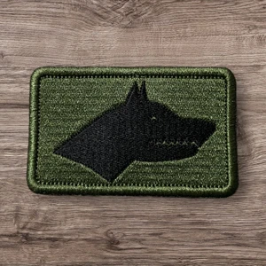 Haki Zemin Göktürk Bayrağı Patch Arma - 8x5 cm