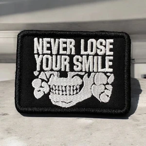 Ex Patch Never Lose Your Smile Nakış Patch Peç - 8x6 Cm