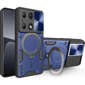 MMP Shop Xiaomi Redmi Note 13 Pro 4g Uyumlu Kamera Koruma 360 Dönebilen Magsafe Halka Stand Özellikli Kılıf