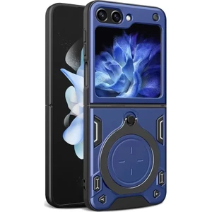 MMP Shop Samsung Galaxy Z Flip 6 Uyumlu Kamera Koruma 360 Dönebilen Magsafe Halka Stand Özellikli Tank Kılıf