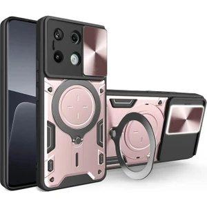 MMP Shop Xiaomi Redmi Note 13 Pro 4g Uyumlu Kamera Koruma 360 Dönebilen Magsafe Halka Stand Özellikli Kılıf