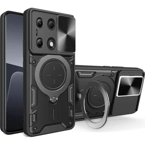 MMP Shop Xiaomi Redmi Note 13 Pro 4g Uyumlu Kamera Koruma 360 Dönebilen Magsafe Halka Stand Özellikli Kılıf