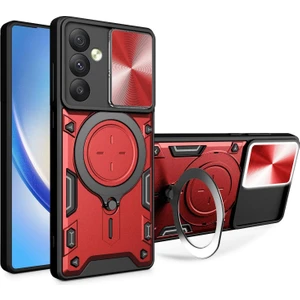 MMP Shop Samsung Galaxy A16 Uyumlu Kamera Koruma 360 Dönebilen Magsafe Halka Stand Özellikli Tank Kılıf
