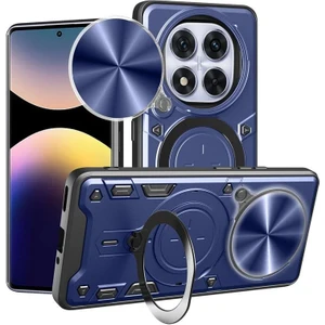 MMP Shop Xiaomi Redmi Mi 14T Pro Uyumlu Kamera Koruma 360 Dönebilen Magsafe Halka Stand Özellikli Tank Kılıf