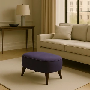 Oval Puf Koltuk 53X35 Uzanma Koltuğu Makyaj Koltuğu