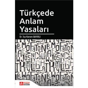 Pegem Akademi Yayıncılık Türkçede Anlam Yasaları