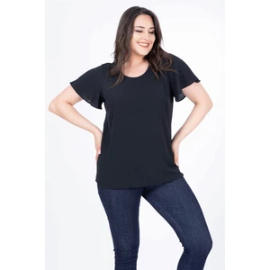Volanlı Kısa Kol Bluz 23688