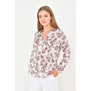 Kruvaze Saten Bluz 12401-m