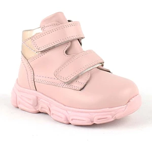Hakiki Deri Pembe Cırtlı Kız Bebek Bot