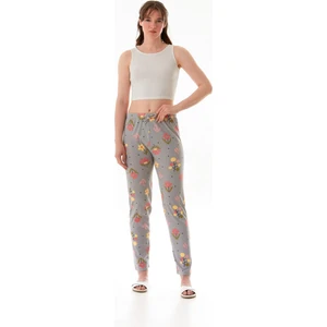Çiçek Baskılı Pijama Altı