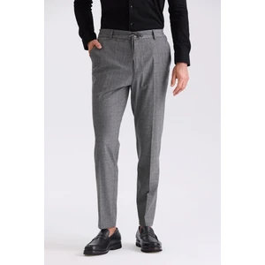 Antrasit Comfort Fit Beli Lastikli Yünlü Kumaş Pantolon