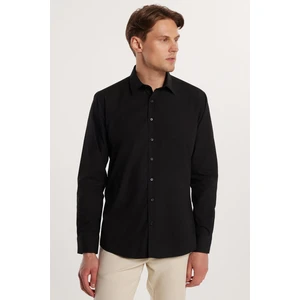 Modern Slim Fit Poplin Pamuk Efekt Erkek Gömlek