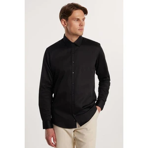 Modern Slim Fit Koton Saten Premium Seri Erkek Gömlek
