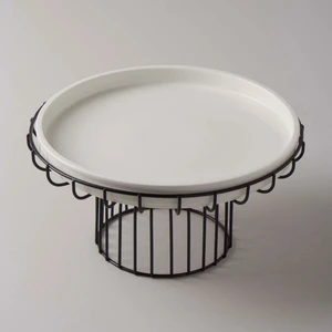 Arlina Porselen-Metal 27x27x13,8 cm Ayaklı Tabak