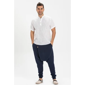 Eliş Şile Bezi Kısa Kol Şile Bezi Bodrum Erkek T-Shirt Beyaz 3001