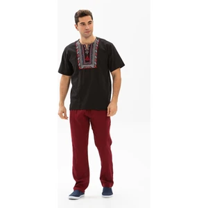 Eliş Şile Bezi Şile Bezi Cepli Erkek Pantolon Bordo