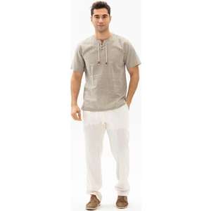 Eliş Şile Bezi Şile Bezi Cepli Erkek Pantolon Krem