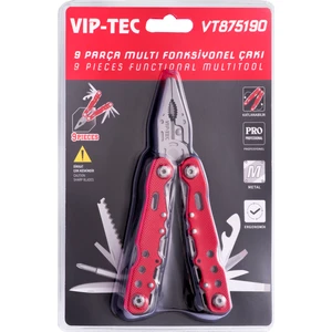 Vip-Tec 9 Parça Multi Fonsiyonel Çakı Pense Seti Vt875190