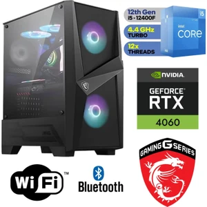 Gaming Pc Ddr4 – Rtx 4060 8gb – Intel Core I5 12400F  – 16 GB Ddr4 Ram – 500 GB M.2 SSD  – Windows 11 Pro