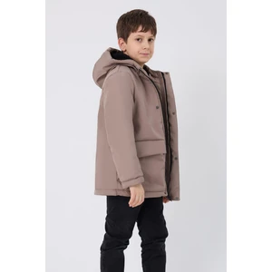 Spor Erkek Çocuk Kürklü Su Ve Rüzgar Geçirmez Kapüşonlu 3 Cep Mont & Kaban & Parka