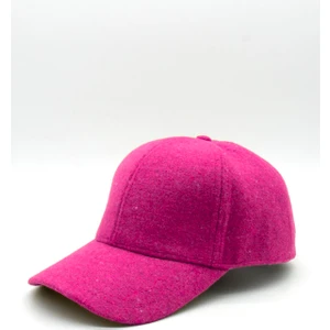 Kadın Fuşya Yünlü Kışlık Beyzbol Kep Şapka