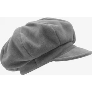 Kadın Dökümlü Yumuşak Siperli Polar Kasket - Gri