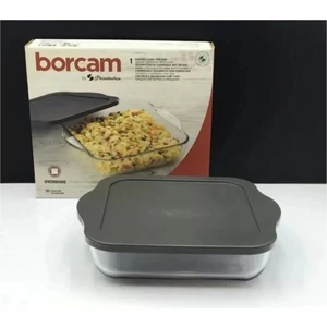 59034 Gri Kapaklı Borcam Fırın Tepsisi 22x22cm 1950 cc