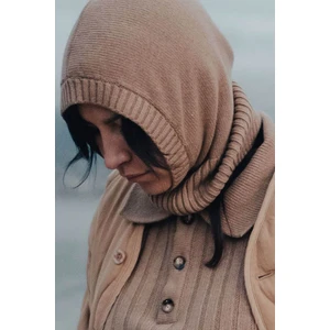 Balaclava Kadın Triko Kar Maskesi Bere Boyunluk